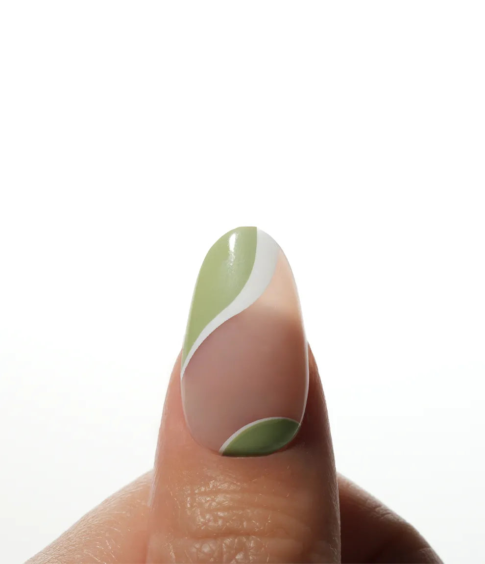 Matcha Press on nail Kit avec Colle