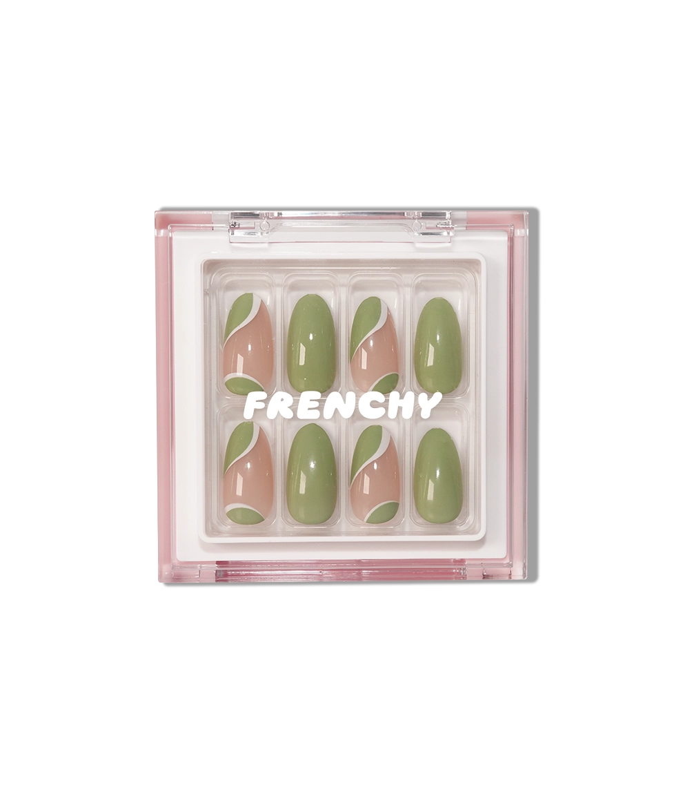 Matcha Press on nail Kit avec Colle